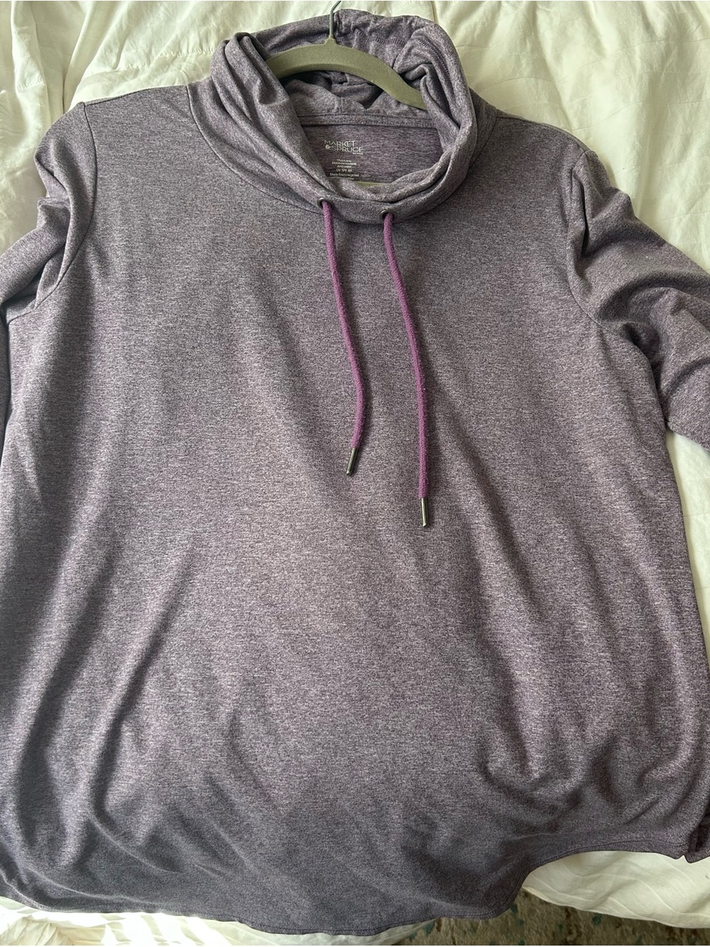 Market & Spruce Heather Plum Cowl Neck Pullover